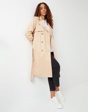 Load image into Gallery viewer, Women's Stone Double Breasted Trench Coat

