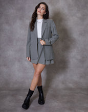 Load image into Gallery viewer, Women's Grey Pinstripe Lined Blazer
