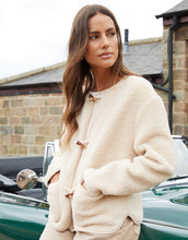 Load image into Gallery viewer, Women's Beige Fleece Borg Toggle Jacket
