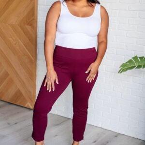 Magic Ankle Crop Skinny Pants in Wine Ave Shops