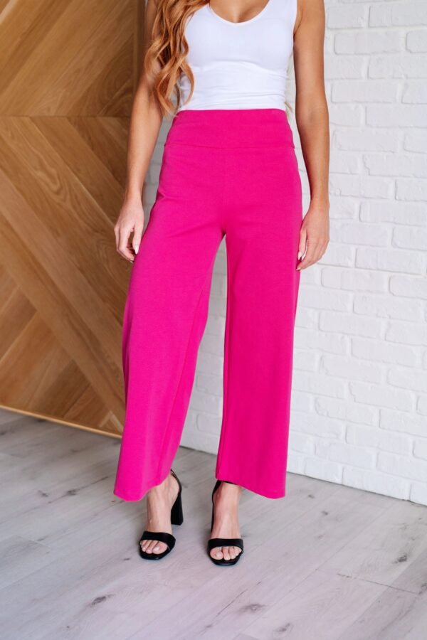 Magic Wide Leg Crop Pants in Hot Pink Ave Shops