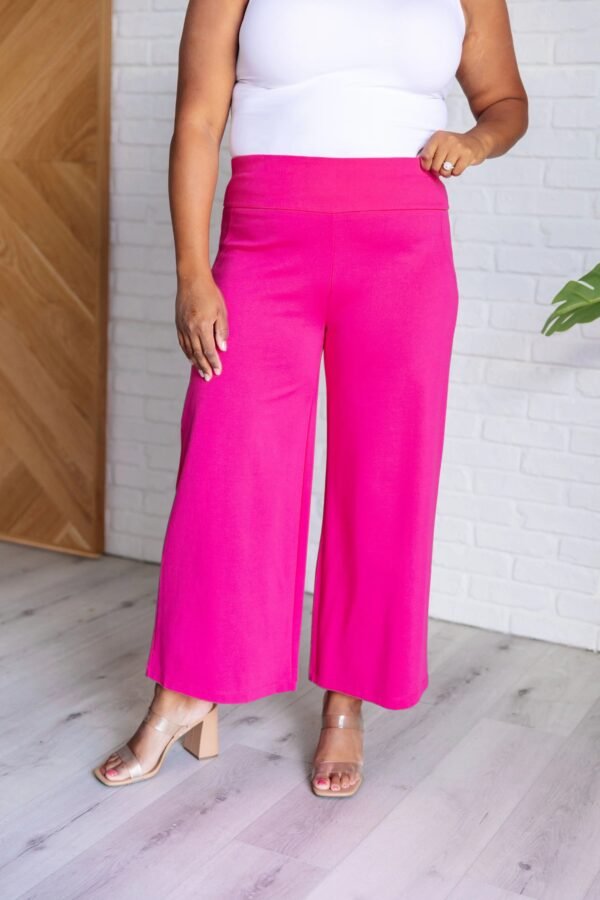 Magic Wide Leg Crop Pants in Hot Pink Ave Shops