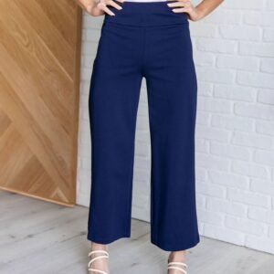 Magic Wide Leg Crop Pants in Navy Ave Shops