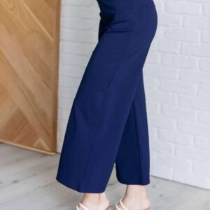 Magic Wide Leg Crop Pants in Navy Ave Shops