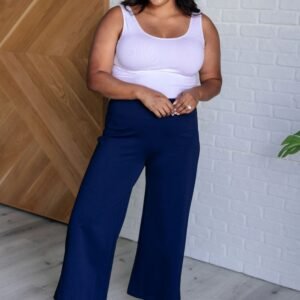 Magic Wide Leg Crop Pants in Navy Ave Shops